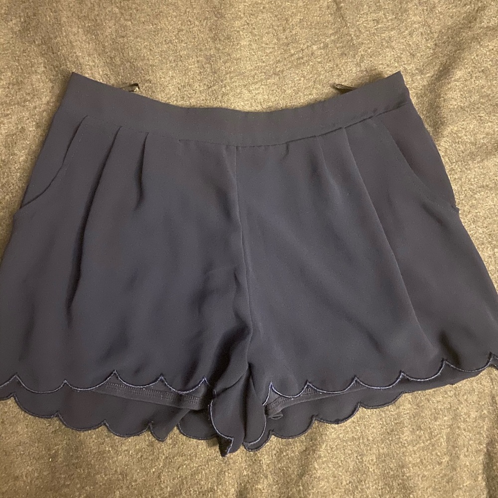 Navy chiffon shorts